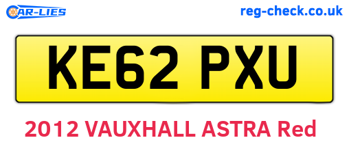 KE62PXU are the vehicle registration plates.