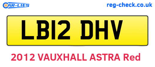 LB12DHV are the vehicle registration plates.