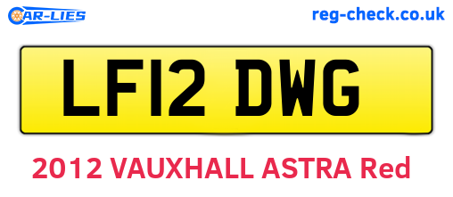 LF12DWG are the vehicle registration plates.