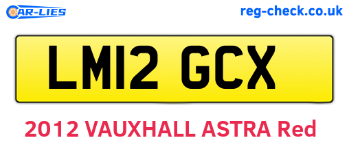 LM12GCX are the vehicle registration plates.