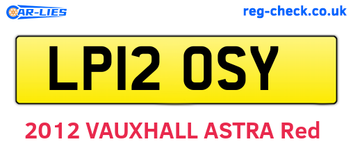 LP12OSY are the vehicle registration plates.