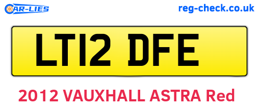LT12DFE are the vehicle registration plates.