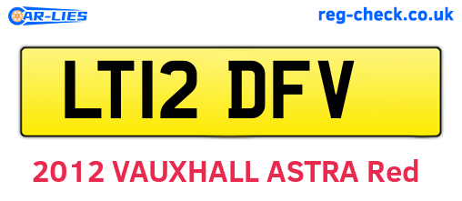 LT12DFV are the vehicle registration plates.