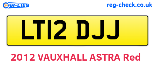 LT12DJJ are the vehicle registration plates.