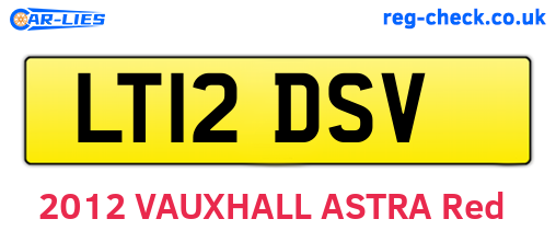 LT12DSV are the vehicle registration plates.