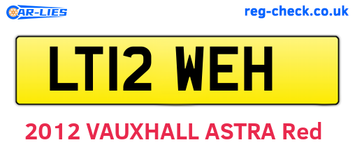 LT12WEH are the vehicle registration plates.