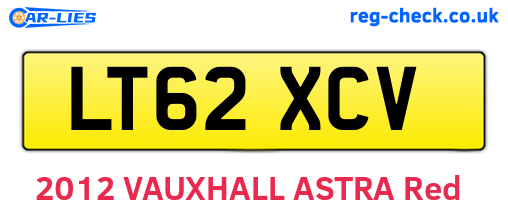LT62XCV are the vehicle registration plates.