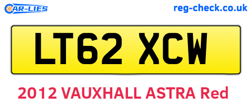 LT62XCW are the vehicle registration plates.