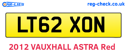 LT62XON are the vehicle registration plates.