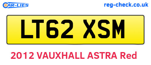LT62XSM are the vehicle registration plates.