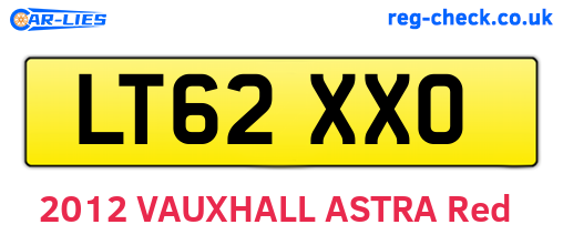 LT62XXO are the vehicle registration plates.