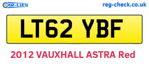 LT62YBF are the vehicle registration plates.