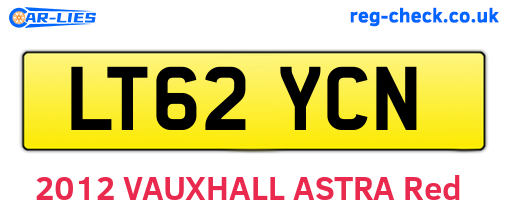 LT62YCN are the vehicle registration plates.