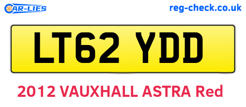 LT62YDD are the vehicle registration plates.