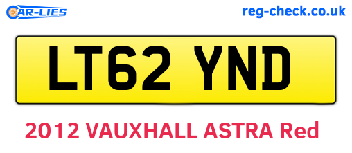 LT62YND are the vehicle registration plates.