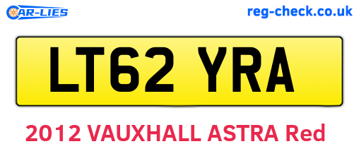 LT62YRA are the vehicle registration plates.