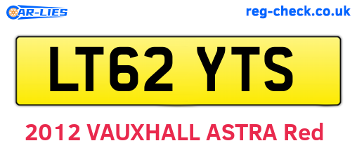LT62YTS are the vehicle registration plates.