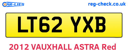LT62YXB are the vehicle registration plates.