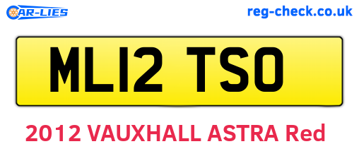 ML12TSO are the vehicle registration plates.