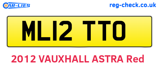 ML12TTO are the vehicle registration plates.