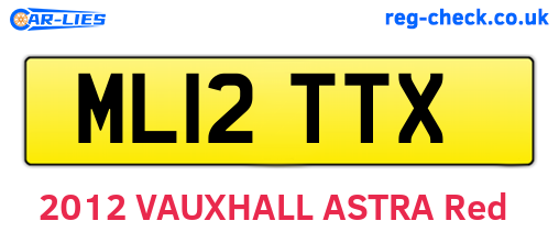 ML12TTX are the vehicle registration plates.