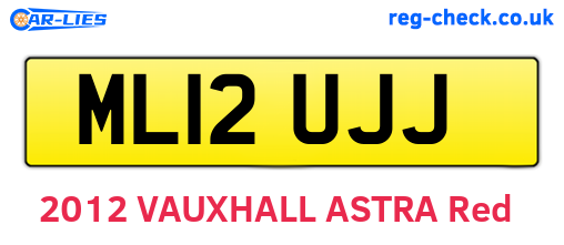 ML12UJJ are the vehicle registration plates.