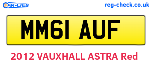 MM61AUF are the vehicle registration plates.