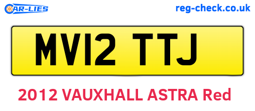 MV12TTJ are the vehicle registration plates.