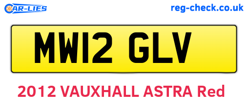 MW12GLV are the vehicle registration plates.