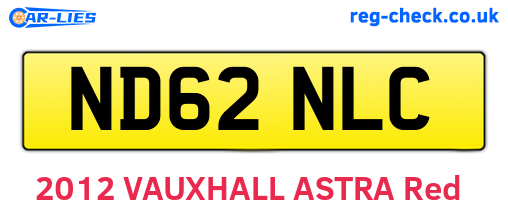 ND62NLC are the vehicle registration plates.