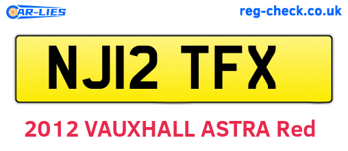 NJ12TFX are the vehicle registration plates.