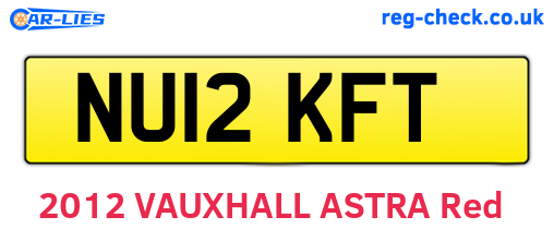 NU12KFT are the vehicle registration plates.
