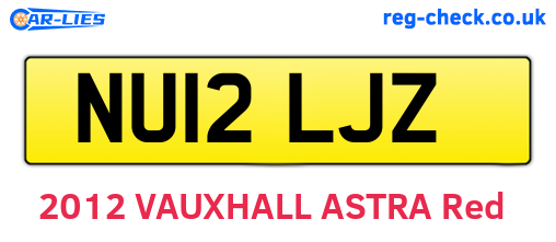 NU12LJZ are the vehicle registration plates.