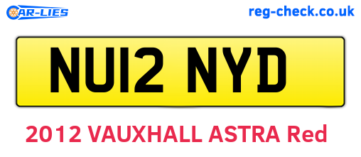 NU12NYD are the vehicle registration plates.