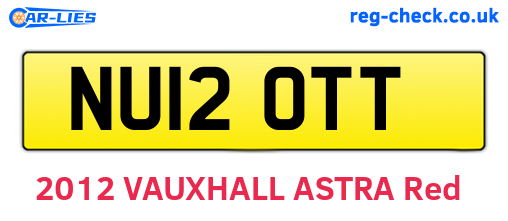 NU12OTT are the vehicle registration plates.