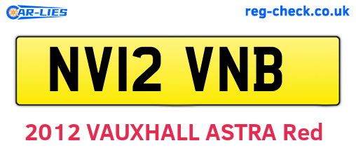 NV12VNB are the vehicle registration plates.