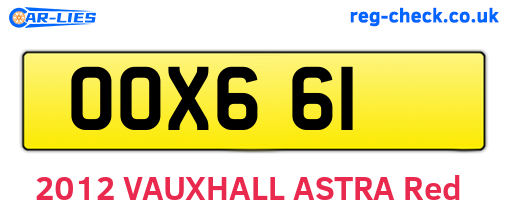 OOX661 are the vehicle registration plates.