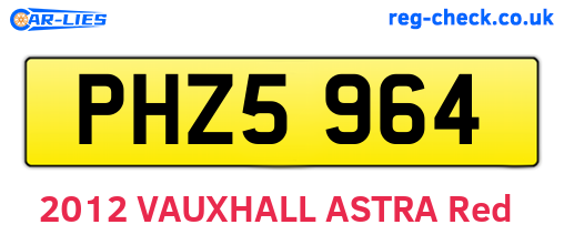 PHZ5964 are the vehicle registration plates.