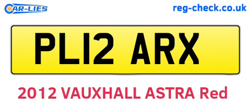 PL12ARX are the vehicle registration plates.
