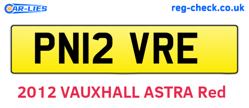 PN12VRE are the vehicle registration plates.