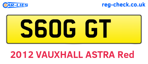 S60GGT are the vehicle registration plates.