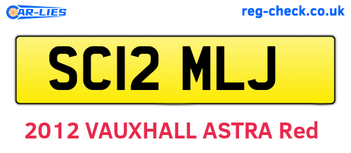 SC12MLJ are the vehicle registration plates.