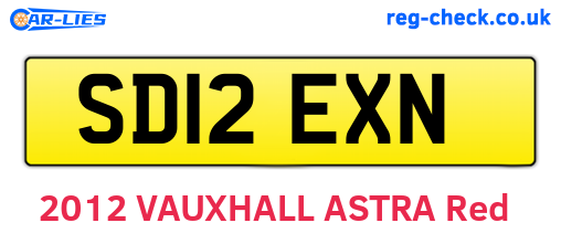 SD12EXN are the vehicle registration plates.