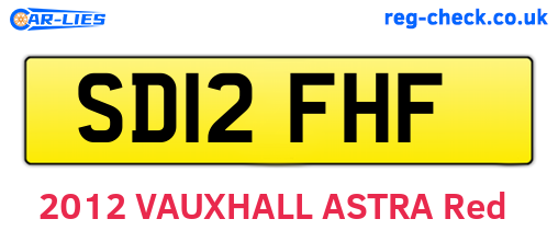 SD12FHF are the vehicle registration plates.