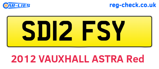 SD12FSY are the vehicle registration plates.