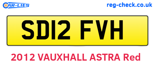 SD12FVH are the vehicle registration plates.