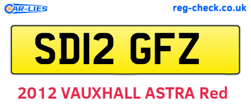 SD12GFZ are the vehicle registration plates.
