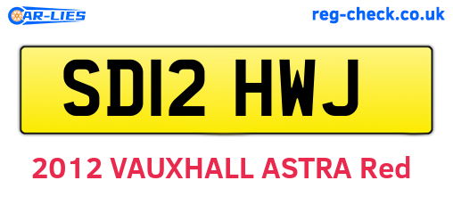 SD12HWJ are the vehicle registration plates.