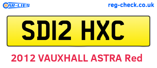 SD12HXC are the vehicle registration plates.
