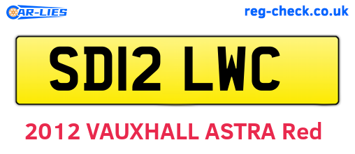 SD12LWC are the vehicle registration plates.